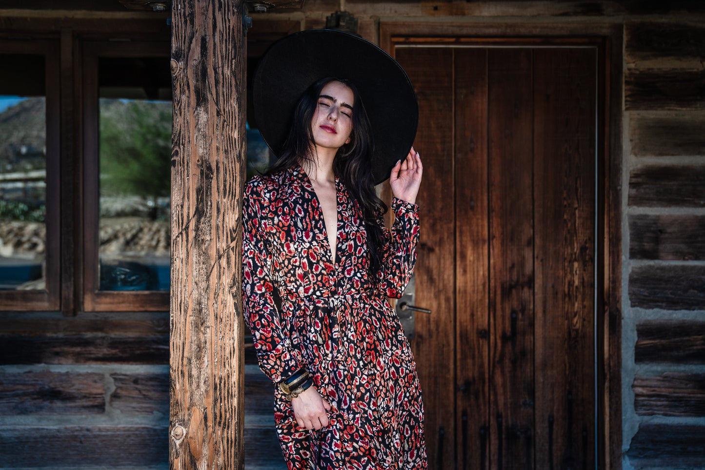 Sasha Leopard Minaret Dress