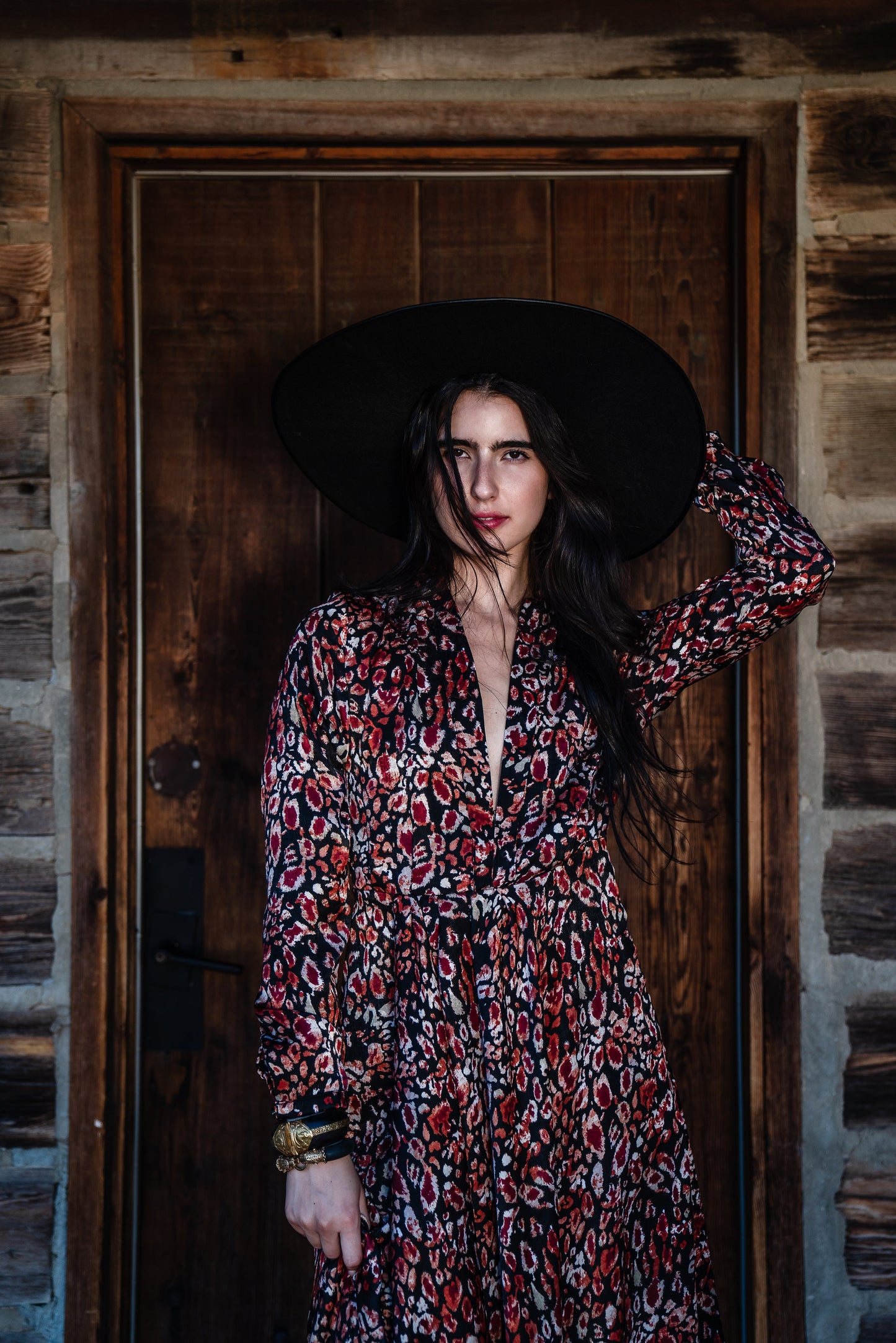 Sasha Leopard Minaret Dress