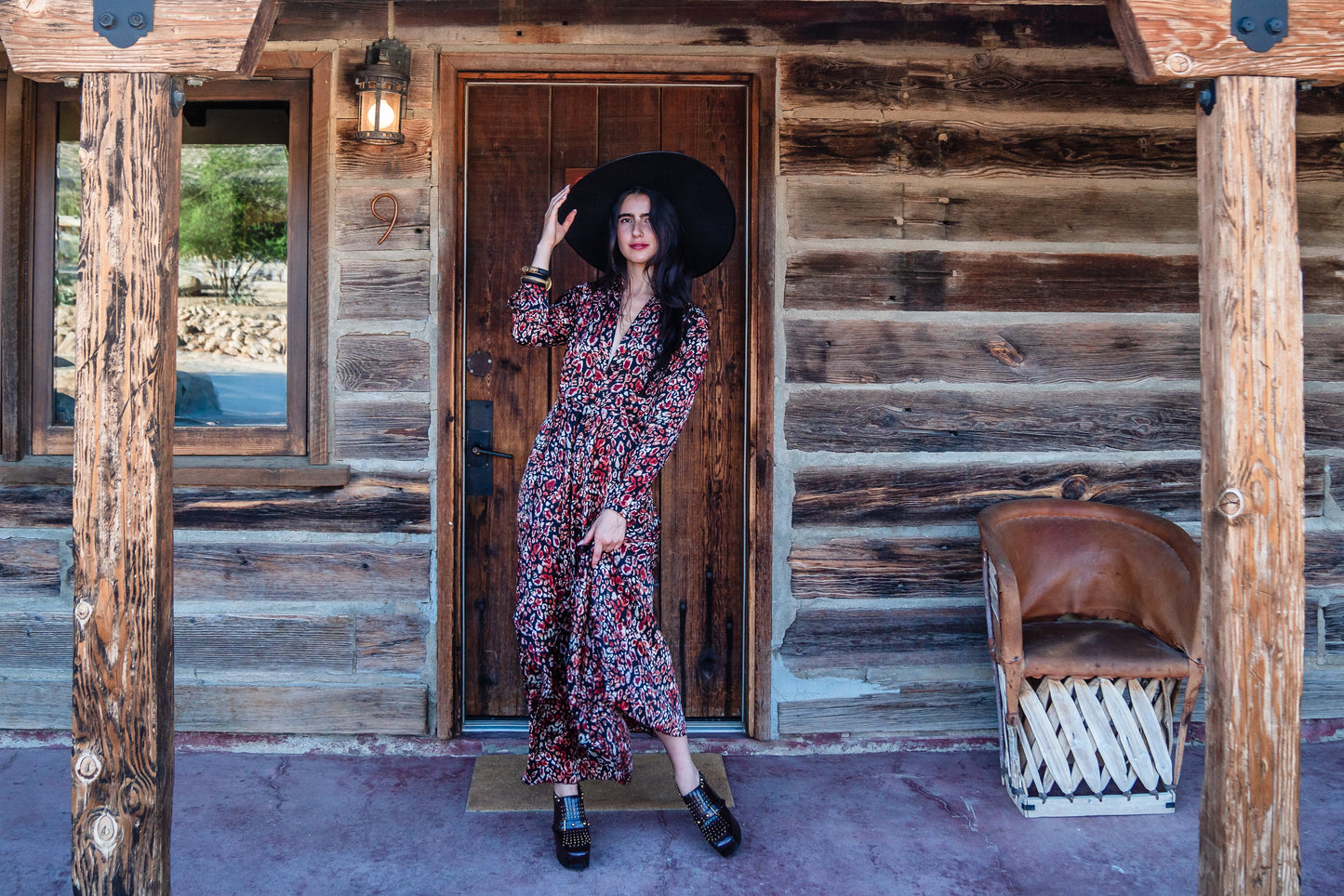 Sasha Leopard Minaret Dress