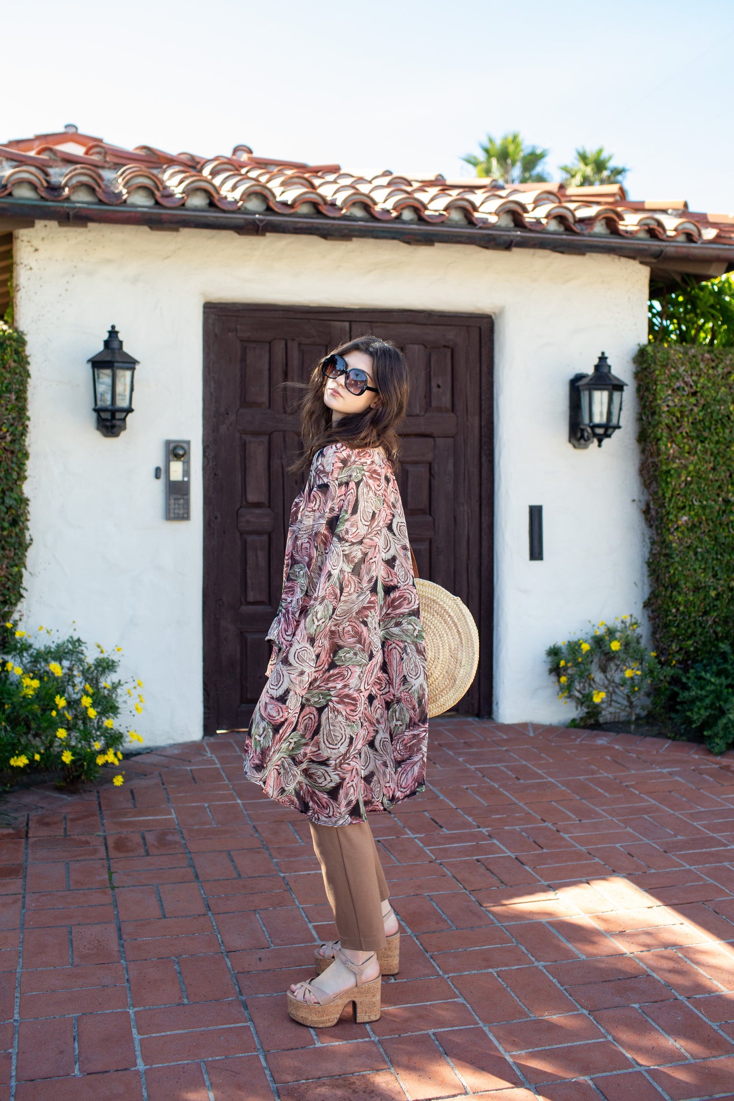Bel Age Blouse in Feather Forest