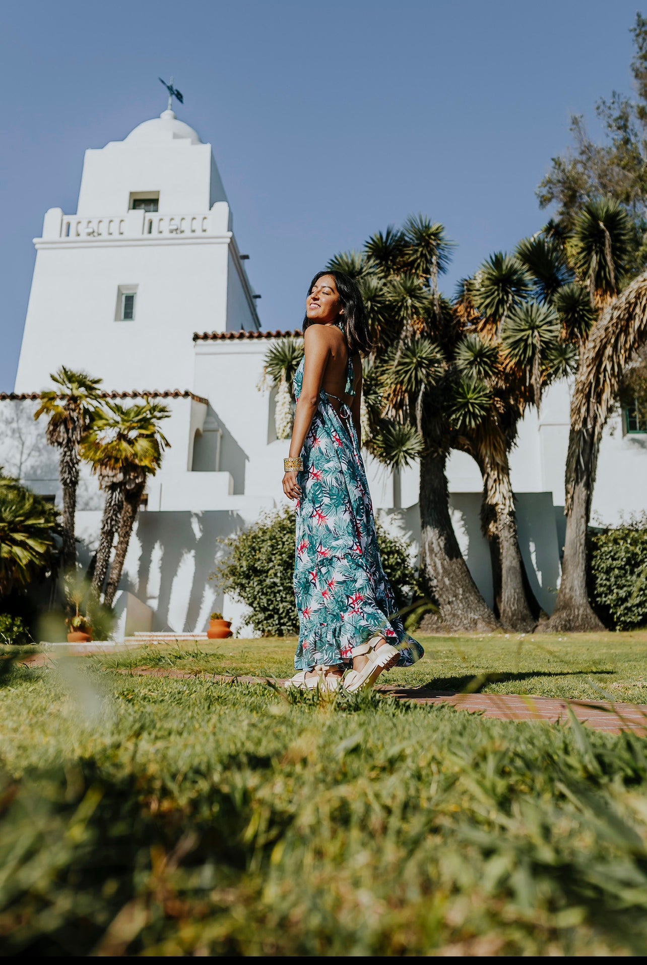 Sage Halter Dress