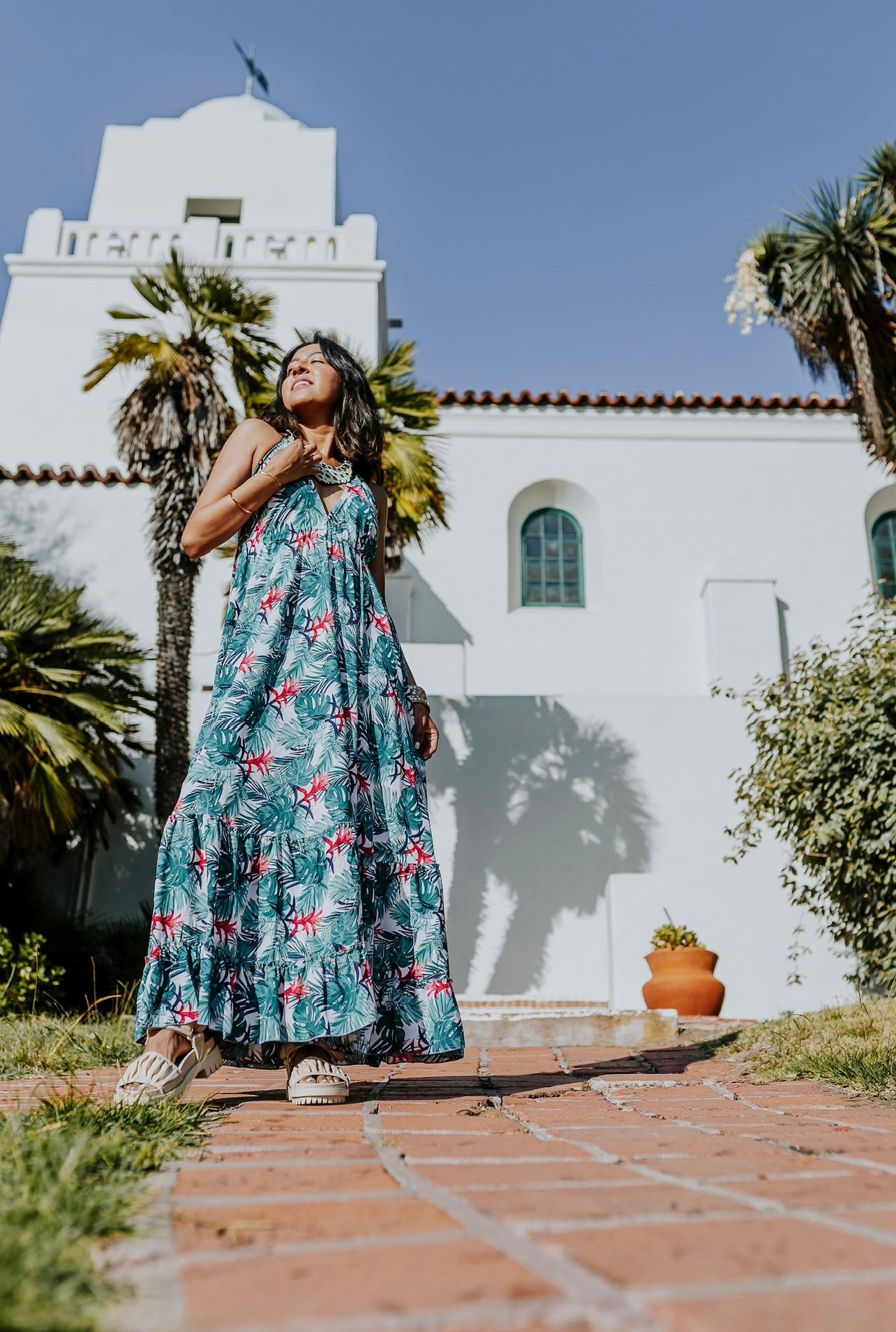 Sage Halter Dress