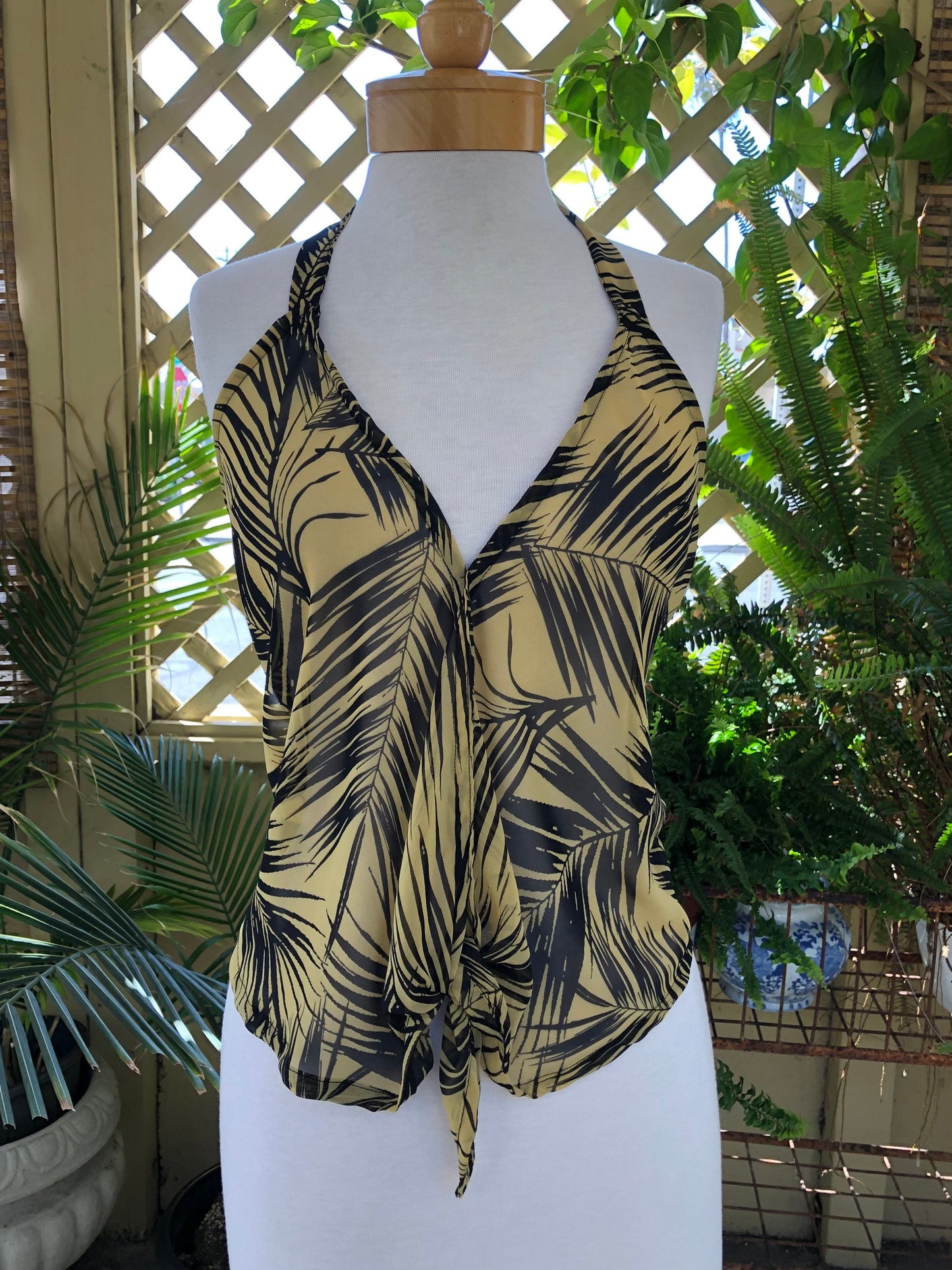 Halter top in Tropical Goldfinch