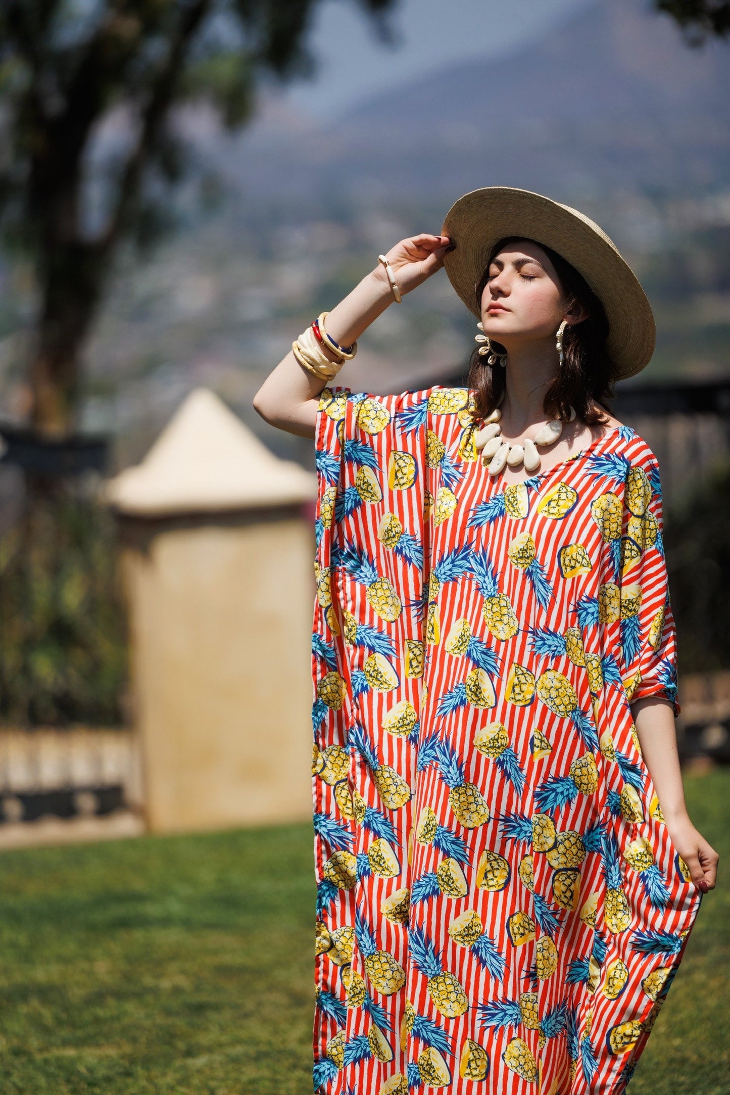 Pineapple & Stripes Caftan