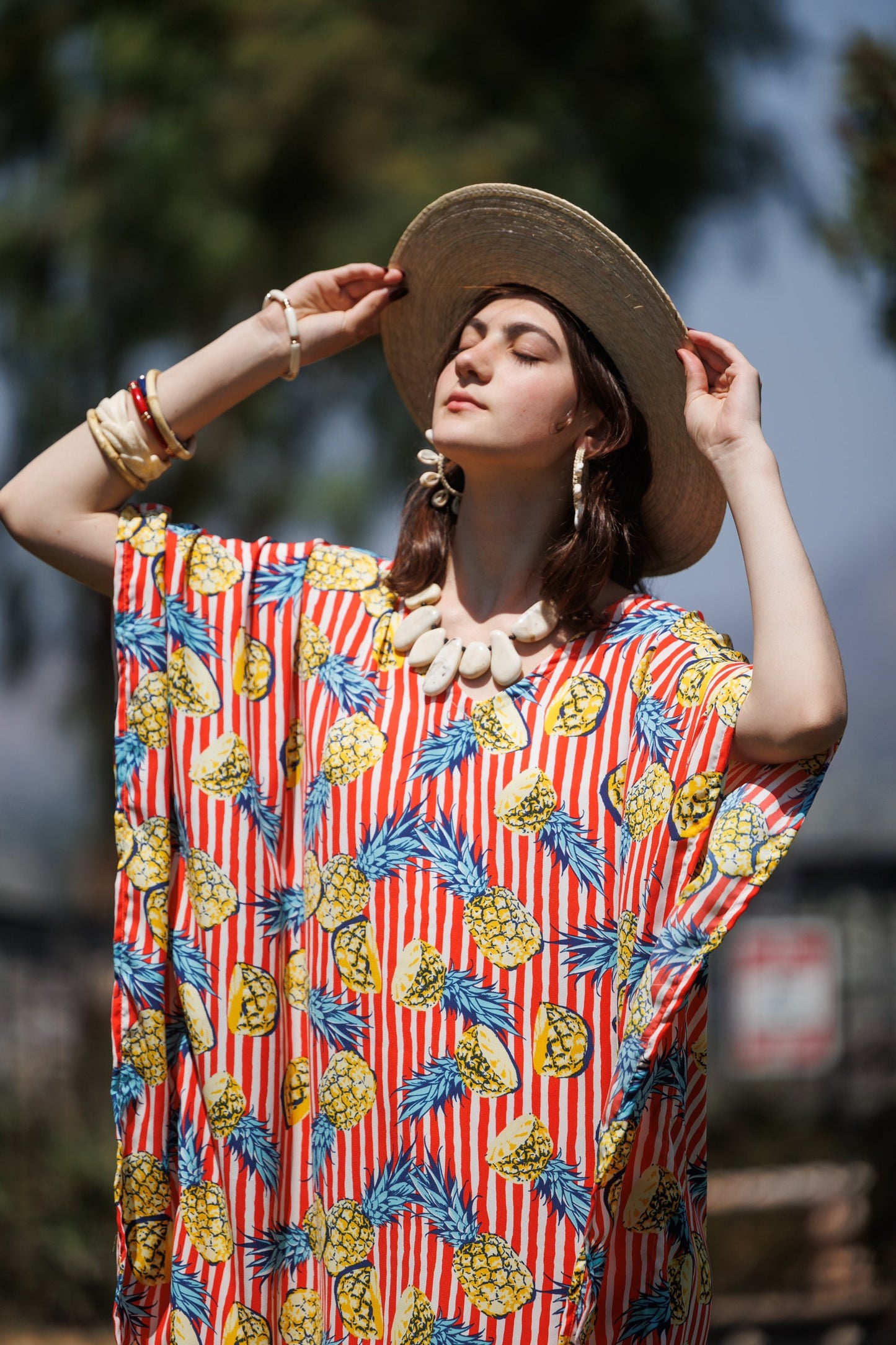 Pineapple & Stripes Caftan