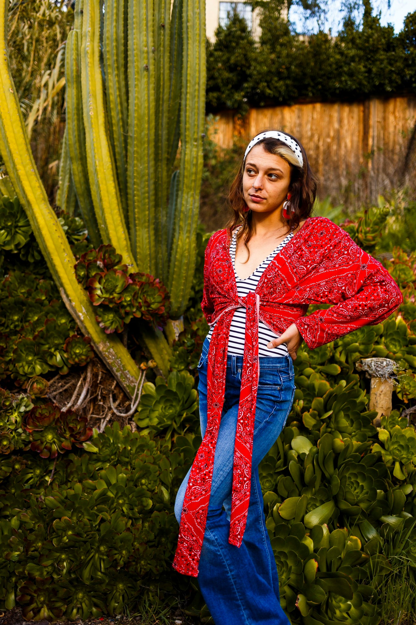 Red Bandana 2 Way Top