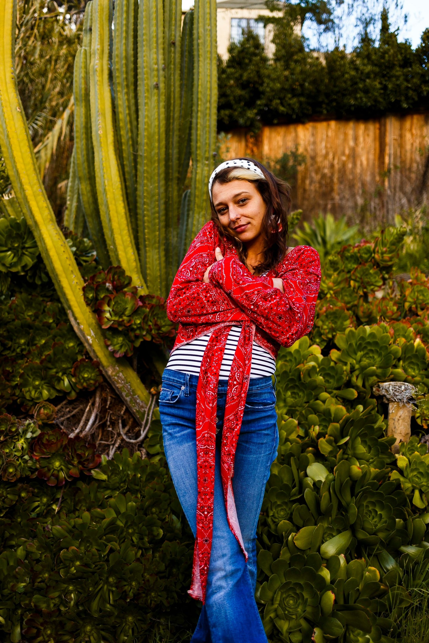 Red Bandana 2 Way Top